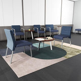 Waterfall Reception Waiting Room 3-Seat Bench/Silver Steel