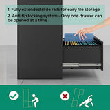 Letaya 5 Drawer File Cabinet with Lock,Metal Lateral Filing Cabinets for Home Office Hanging Files