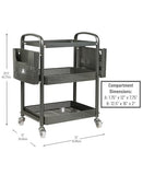 Mind Reader Rolling File Cart, Organizer, Utility Cart, Storage