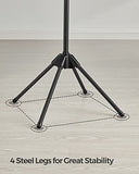 SONGMICS Clothes Drying Rack, 59-Inch Folding Laundry Drying Rack with 3 Rotatable Arms for Hangers, 4 Legs, Black ULLR510B01