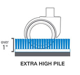 lip Premium Thickness Chair Mats | Superior 1/5 Inch Thickness Specifically Designed For Thick Carpet | Easy Chair Roll