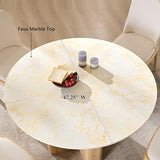 T4TREAM 47" Fluted Round Dining Table for 4-6, Mid-Century Modern Kitchen Table