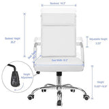 BFGRDDW Mid-Back Office Desk Chair Executive Adjustable