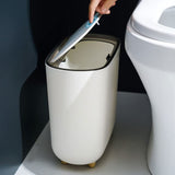 YUANQING Gap Trash Can Household Bomb Cover Narrow Bin Bathroom Kitchen with Lid Garbage Living Room Paper Basket