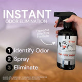 Unscented Odor Eliminating Spray with OAM. Eliminates all odors without using any fragrance. Completely Safe and incredibly effective. 2 16 oz Bottles