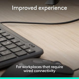 Logitech Signature Slim Wired Combo MK625 for Business, Optical Wired Mouse, Full-Size Keyboard