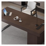 zhongxlla Standing Desk, Modern Executive Office Desk with Drawers