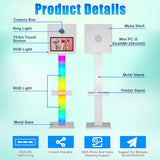Mirror Photo Booth 15.6" with Camera and Printer,Selfie DSLR Mirror Photo Booth
