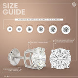 Scottsdale Diamond 14K Gold 0.5 to 4 Carat Certified Lab Grown Diamond Stud Earrings
