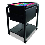 HomeStock Letter/Legal Rolling File Cart (18.5" L x 14.5" W x 21.75" H), Black, Lightweight