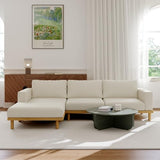 Minimalist Modular Sectional Sofa for Living Room, Wide & Deep Seat Convertible Furniture Set with Metal Frame and Movable Covers