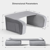 Reading Pillow for Gaming with Ergonomic Arm Rests, Wooden Lap Desk for Laptop