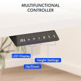Whole-Piece Standing Desk with Clamp Power Strip, 55 x 28 Electric Stand Up Height Adjustable Desk