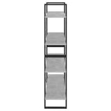 Modern 4-Tier Wooden Bookshelf 100x30x140 cm - Stylish Room Divider & Storage Shelf for Living Room & Office - Concrete Grey Finish, Versatile Home Organizer