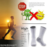 Sunew 6 Pairs Women Wicking Viscose Made from Bamboo Socks,Athletic Indoor Sport Running Workout Crew Cushioned Wicking Moisture Hiking Cycling Work Bamboo Fiber Socks Grey S