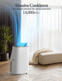PrecisionAuto Portable Air Conditioner 14000 BTU, 3-in-1 AC Unit with Fan & Dehumidifier - Quiet Cooling for Rooms up to 750 Sq. Ft - LED Display, Remote, 24H Timer, Energy Efficient, Window Kit.