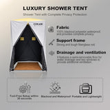 XIXIKANK Luxury Pop Up Shower Tent,Tool-Free Setup Portable and Lightweight Privacy Tent with Blackout Coating,Waterproof & UV Resistant for Camping, Beach,Portable Bathroom 82” x 56” x 56”