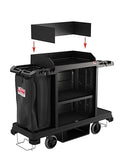 Suncast Commercial Standard Housekeeping Cart with Laundry Bag, Vacuum Holders