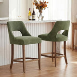 UVV Bar Stools Set of 4, Upholstered Counter Height Bar Stools