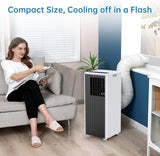 3 in-1 Portable A3 in-1 Portable Air Conditioner - 8,000 BTU for Rooms Up to 350 Sq.Ir Conditioner - 8,000 BTU for Rooms Up to 350 Sq.Ft, Cooling & Fan Modes, 24-Hour Timer, Sleep Mode, Remote Control