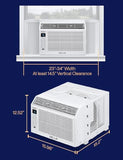 DELLA 6000 BTU Energy Saving Window Air Conditioner, Cools Up to 250 Sq. Ft, Work with Alexa, GEO Location, AC Unit with WIFI Smart Controls, Remote, Dehumidifier, Fan, Reusable Filter, Easy Install