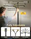 ONEMIX 42" LED Desk Lamp with Clamp, Architect Desk Light with Remote, Adjustable 4-Segment Bar, 1800LM Bright (Black)