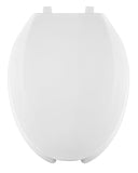 Centoco 2 inch Raised Toilet Seat for Seniors, Elongated, Open Front with Cover, Plastic, Made in the USA, HL820STS-001, White