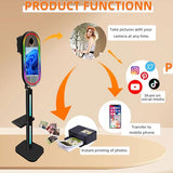 Aookely Sefie Mirror Photo Booth Machine with Camera and Printer