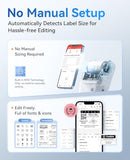 NIIMBOT B1 Label Maker Machine, Thermal Label Printer Easy to Use for Office, Home, Business, Came with 1 Roll White Label(Grey)
