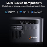 HAPPRUN 3000 ANSI Lumens Outdoor Projector with Official Google TV