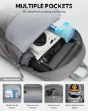 WATERFLY Small Lightweight Packable Backpack: 15L Mini Ultra Light Foldable Travel Daypack with Breathable Shoulder Strap Outdoor Hiking Camping Day Pack for Women Men Gray