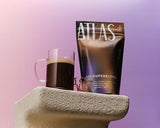 Atlas+ Latte Mushroom Coffee Superblend– Premium Coffee with Collagen, Probiotics, D3 & B12, Lion’s Mane, Reishi, Cordyceps, Coconut– for Energy, Focus, Immunity & Gut Health– 40 Servings (2 Bags)