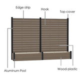 Kozyard 2Pack Privacy Screen with Planter 70"H x 51"W Outdoor Garden Screen