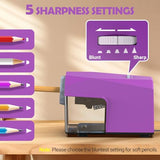 Electric Pencil Sharpener, Fast & Hands-Free, 10K+ Uses, 5 Nibs, Fully Automatic Pencil Sharpener for Classroom,