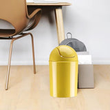 Umbra 1.25 Gallon Mini Waste Can with Removable Swing-Top Lid - Small Garbage Bin for Kitchen, Bathroom, Bedroom, Office - Yellow