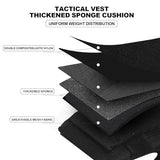 Adjustable Weighted Vest for Men Women – Tactical Vest for Rucking, HIIT & CrossFit, Fits 10x12 Plates, 600D , Weights Not Included