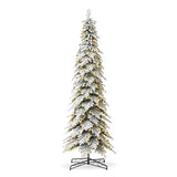 Glitzhome 11ft Prelit Christmas Tree, Artificial Christmas Tree with 700 Warm White Lights