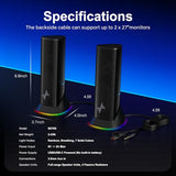USB/USB-C Powered & 3.5mm AUX-in Plug-and-Play Speakers for Monitor & Laptop