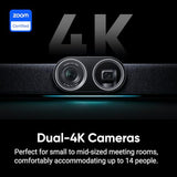 Connect - AI Conference Room System with Android OS, Zoom Certified, Dual-4K Cameras, Speaker Tracking, 14-Mic Array