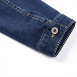 Hixiaohe Spring Summer Jean Jacket for Women Trendy Half Sleeve Button Down Short Denim Jacket Retro Cropped Trucker Coat