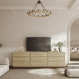 SICOTAS Oversized Nightstands Set of 3 for Bedroom - Storage Bedside Table