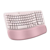 Logitech Wave Keys Wireless Ergonomic Keyboard with Cushioned Palm Rest, Comfortable Natural Typing