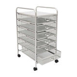 6-Tier Rolling File Cart with Mesh Drawers - 66 lb Capacity Mobile Storage for Office & Home
