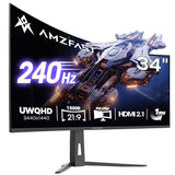 Amzfast 34 Inch 240Hz Curved Gaming Monitor UWQHD (3440x1440), AMZG34C8 Pro