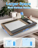 Laptop Lap Desk, Portable Large Laptop Desk for Bed, Up to 17 in Lap Table with Wrist Rest
