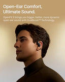 Open-Ear Headphones, True Wireless Bluetooth Earphones with Microphone, Earhook Earbuds with 48 Hours, Black SHOKZ