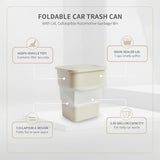 Collapsible Car Trash Can with Lid, 1.06 Gallon Foldable Auto Garbage Bin