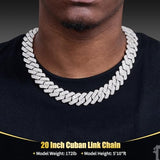 Ucciyo VVSI 20MM Moissanite Chain For Men Luxury Cuban Link Chain