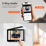 Wireless Smart Video Doorbell Intercom System, WiFi 1080P Video Doorbell Camera with Monitor,