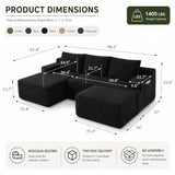 Boneless Couch, Modular Sectional Couches for Living Room